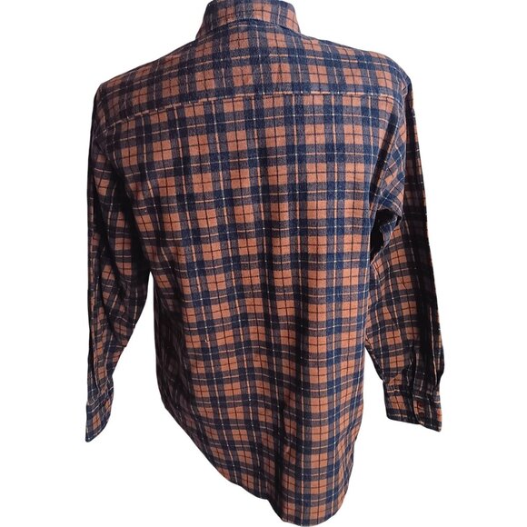 Large Vintage Flannel Shirt 1990's Williams Bay Plaid Soft Buttery Grunge Indie - Picture 7 of 7